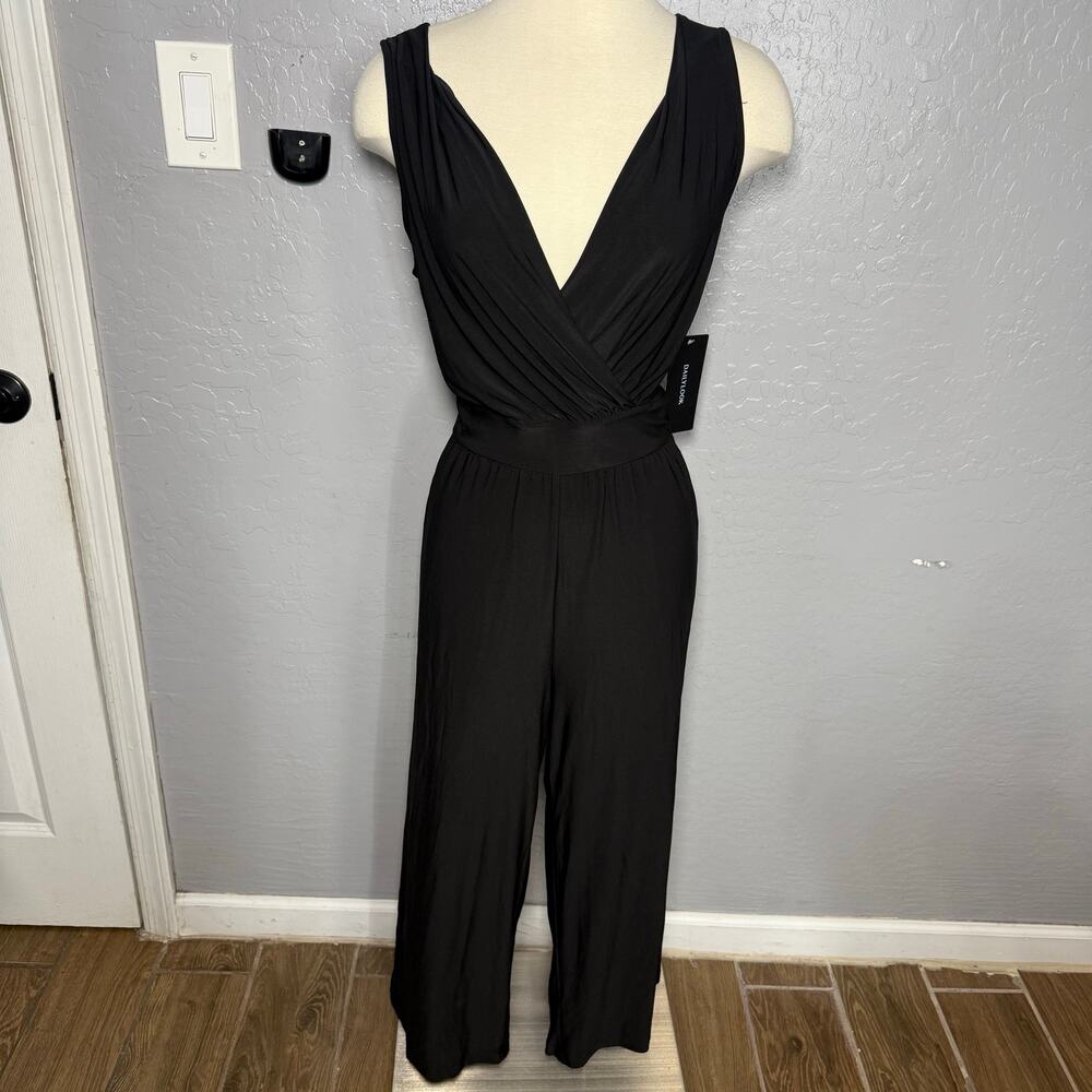 Korye Women's Elle Surplice Sleeveless Jumpsuit Size L, Black